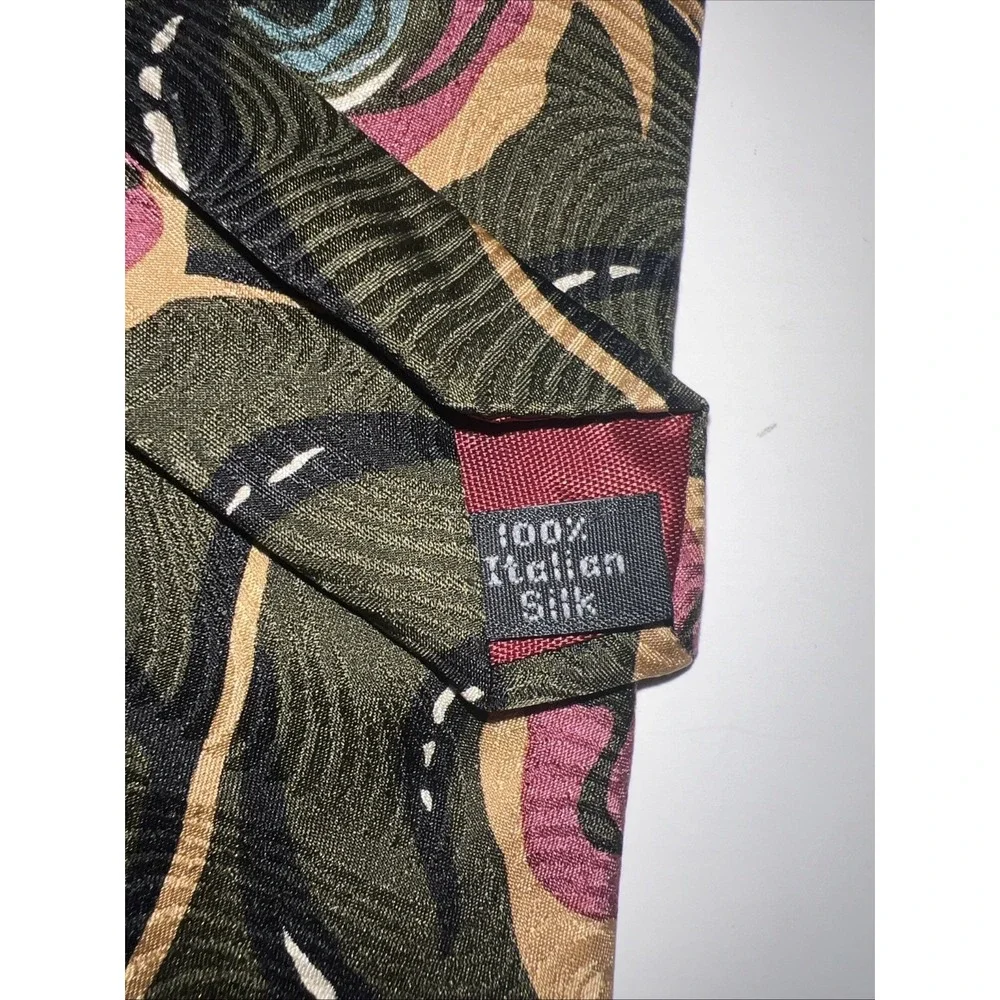 Cambridge Classic Mervyns 100% Italian Silk Tie‎ Multicolor Classic VTG Flower